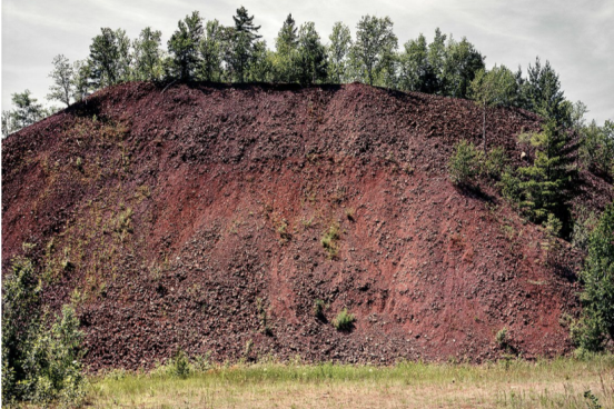 Dirt Hill with trees: photo titled Overburden by Chris Mortenson