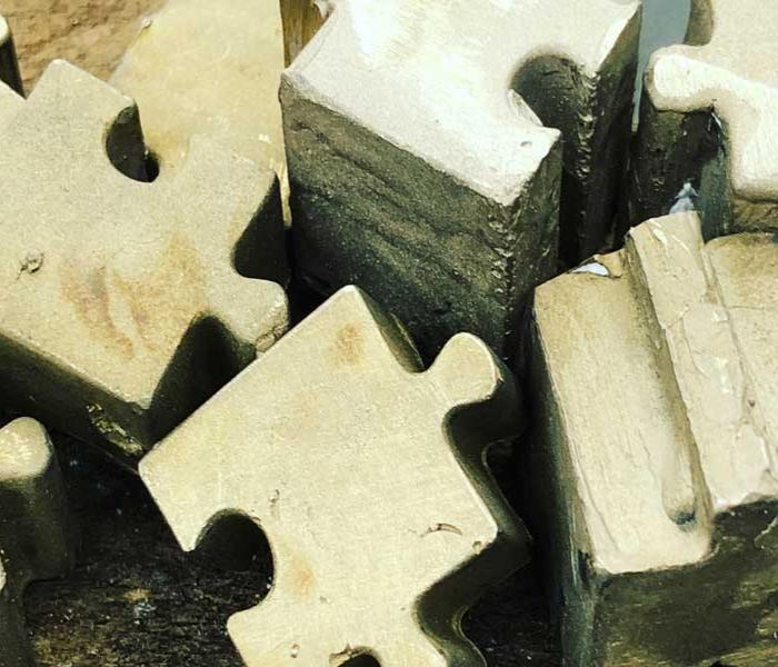 Bronze jigsaw puzzle