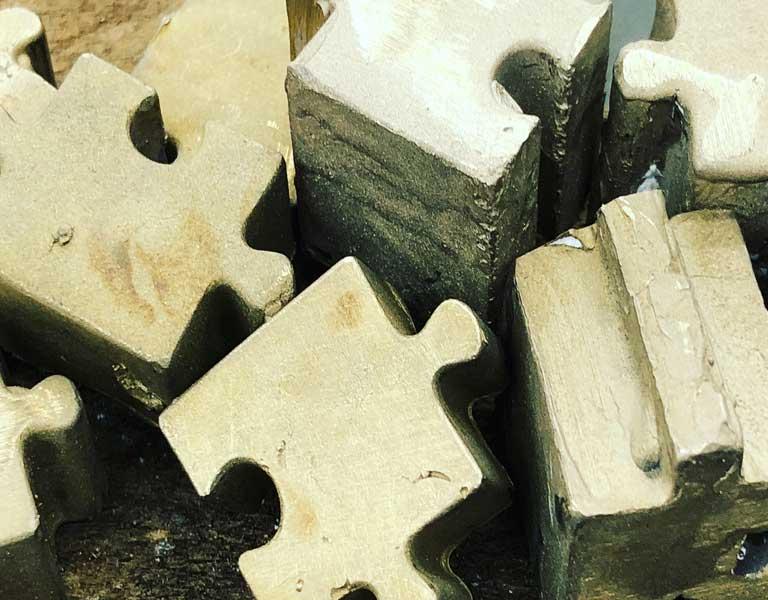 Bronze jigsaw puzzle