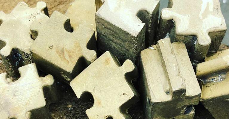 Bronze jigsaw puzzle