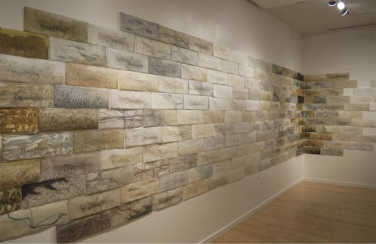 Wall print instillation by Amanda Maciuba
