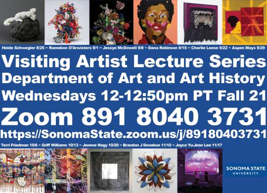 Visiting Artist Lecture Series Fall 21 Announcement